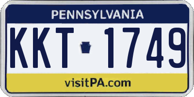 PA license plate KKT1749