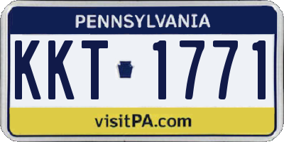 PA license plate KKT1771