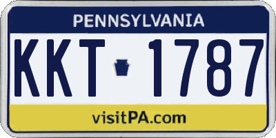 PA license plate KKT1787