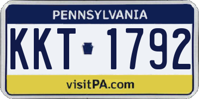 PA license plate KKT1792