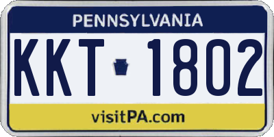 PA license plate KKT1802