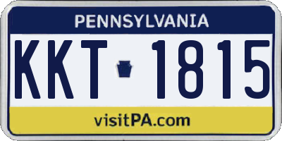 PA license plate KKT1815