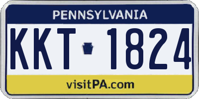 PA license plate KKT1824