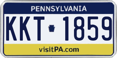 PA license plate KKT1859