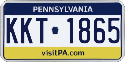 PA license plate KKT1865