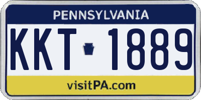 PA license plate KKT1889