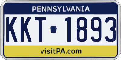 PA license plate KKT1893