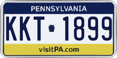 PA license plate KKT1899