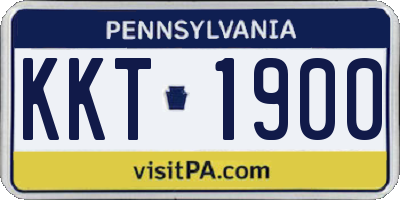 PA license plate KKT1900