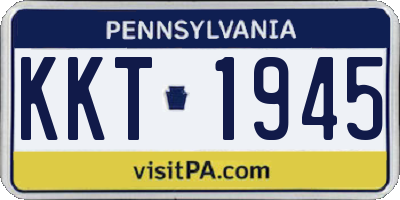 PA license plate KKT1945