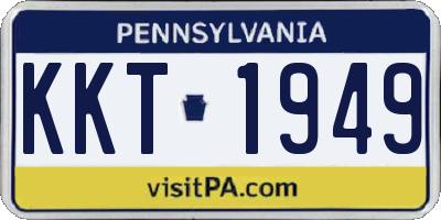 PA license plate KKT1949