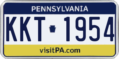 PA license plate KKT1954