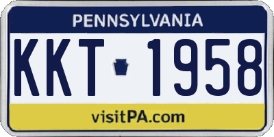 PA license plate KKT1958