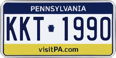 PA license plate KKT1990