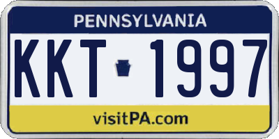 PA license plate KKT1997