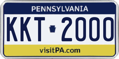 PA license plate KKT2000