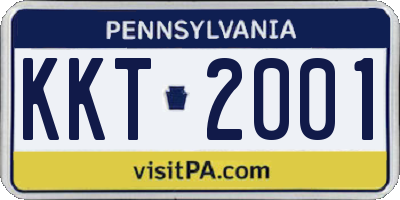 PA license plate KKT2001