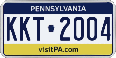 PA license plate KKT2004