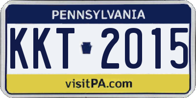 PA license plate KKT2015