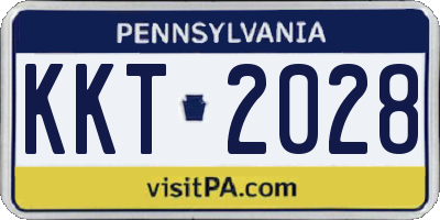 PA license plate KKT2028