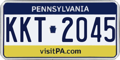 PA license plate KKT2045