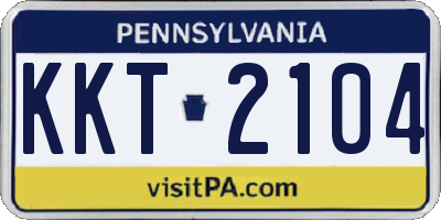 PA license plate KKT2104