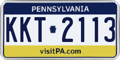 PA license plate KKT2113