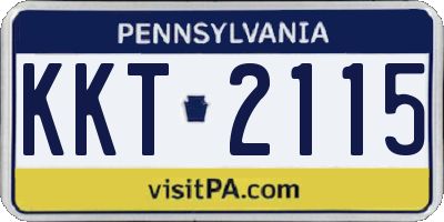 PA license plate KKT2115