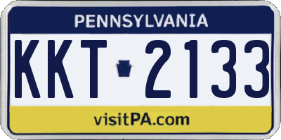 PA license plate KKT2133