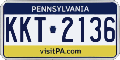 PA license plate KKT2136
