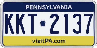 PA license plate KKT2137