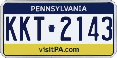 PA license plate KKT2143