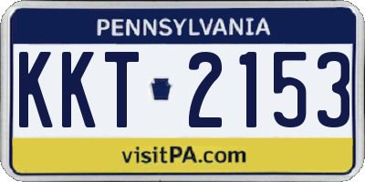 PA license plate KKT2153