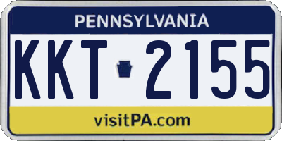 PA license plate KKT2155