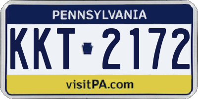 PA license plate KKT2172
