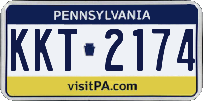 PA license plate KKT2174