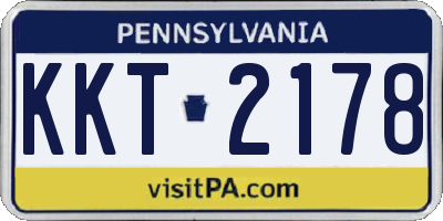 PA license plate KKT2178