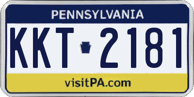 PA license plate KKT2181