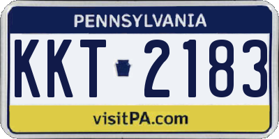 PA license plate KKT2183