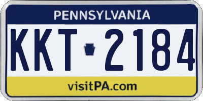 PA license plate KKT2184