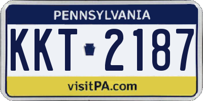 PA license plate KKT2187