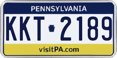 PA license plate KKT2189