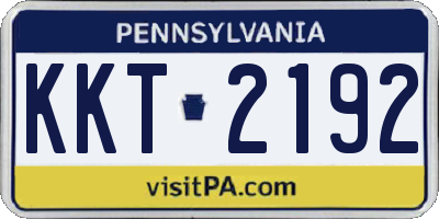 PA license plate KKT2192