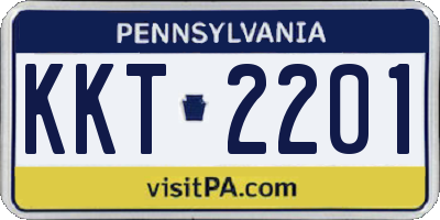 PA license plate KKT2201