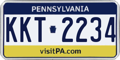 PA license plate KKT2234
