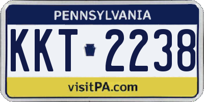 PA license plate KKT2238