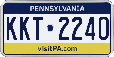 PA license plate KKT2240