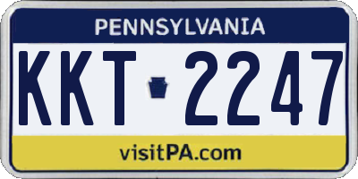 PA license plate KKT2247