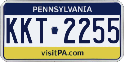 PA license plate KKT2255