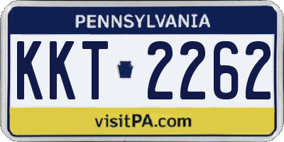 PA license plate KKT2262